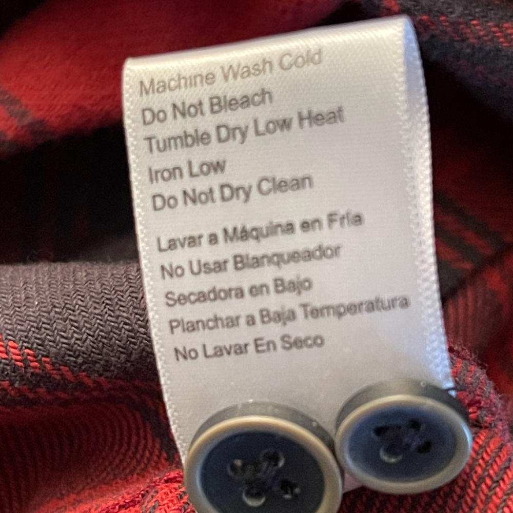 Jachs Button Up Shirt - Red/Gray Plaid. Mens: Large. - Picture 6 of 7